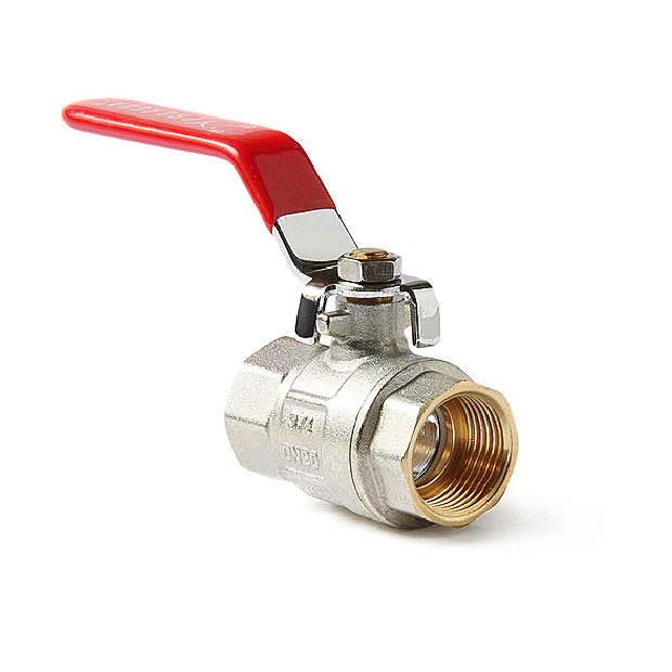 Кран шаровой ViEiR 3/4" F/F (ручка)  никель
