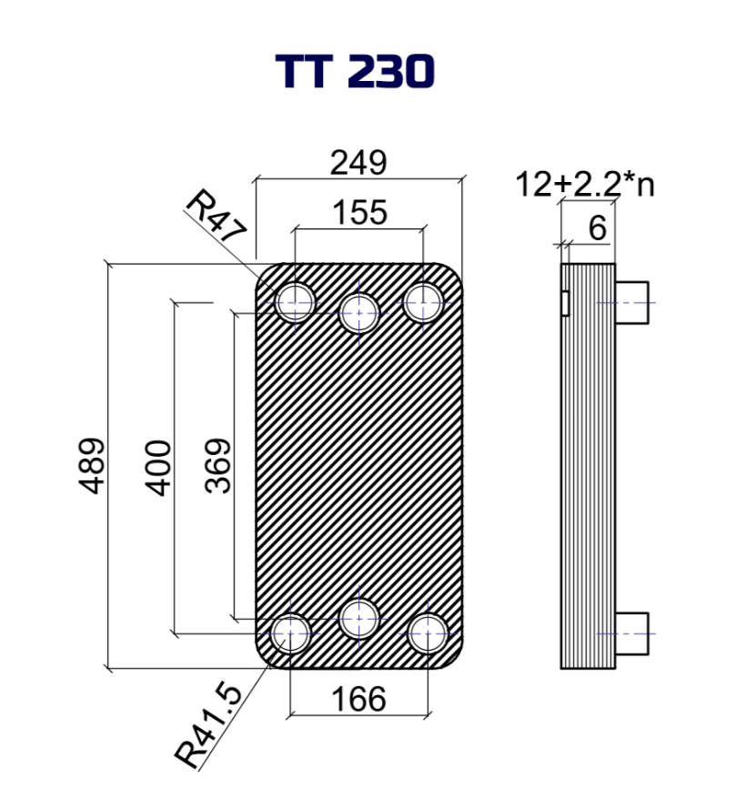 Фото товара Теплообменник паяный ТТ ТТ230DQ-100Н-4.5