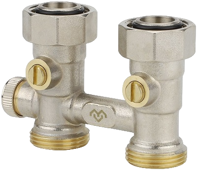 Узел нижнего подключения Varmega VM13851 с байпасом прямой