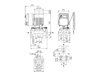 Насос Wilo IP-E 32/125-1,1/2