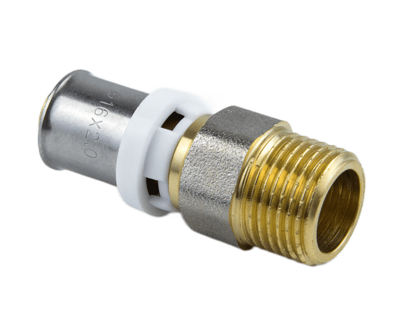 Муфта МП пресс латунь Дн16х1/2" НР Aquasfera 8001-01