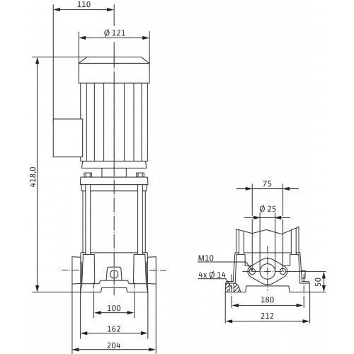 Насос Wilo MVIL 102-16/E/3-400-50-2