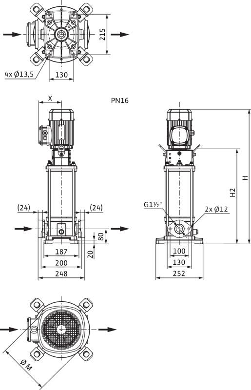 Насос Wilo HELIX V 1011-1/16/E/S/400-50