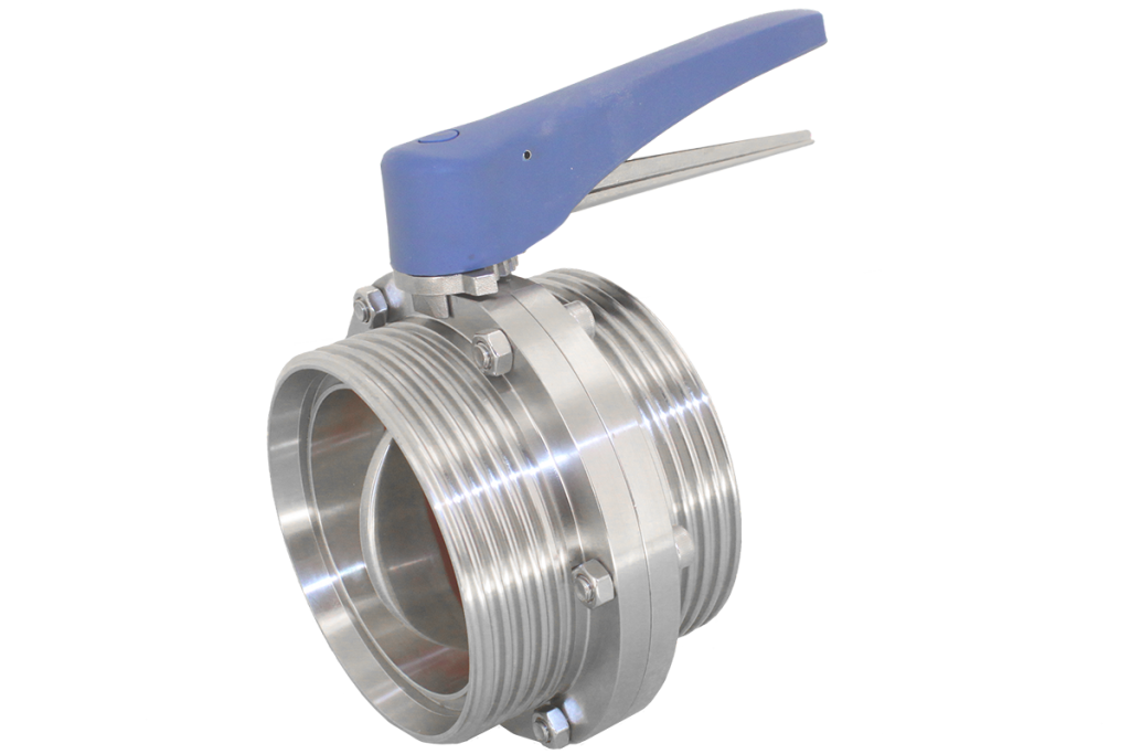 Затвор дисковый резьбовой нержавеющий Newkey, AISI304 DN80 (3")  (CF8)  PN10