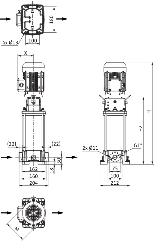 Насос Wilo HELIX FIRST V 205-5/16/E/S/400-50
