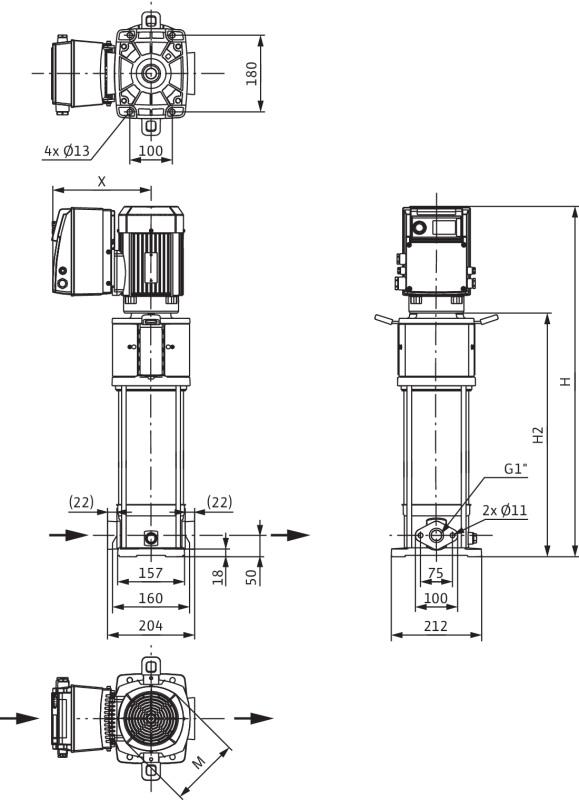Насос Wilo HELIX VE 204-1/16/E/S