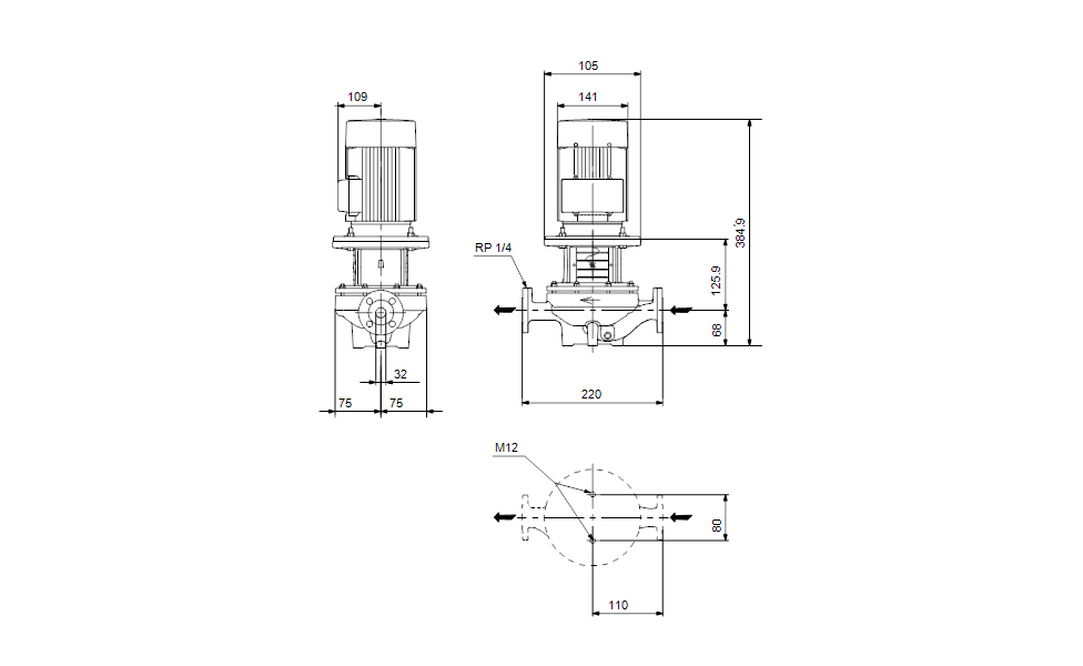Насос Grundfos TP 32-120/2 A-F-A-BQBE-DX1 99221973