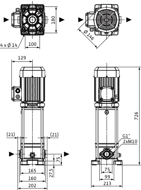 Насос Wilo MEDANA CV1-L.414-1/E/E/16O