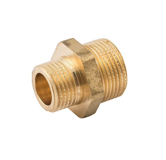 Ниппель НН, 1/4", 1/2", латунь, переходной ELSEN