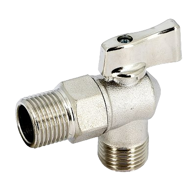 Кран Uni-Fitt Н 1/2" для подключения бачков / смесителей, никелированный