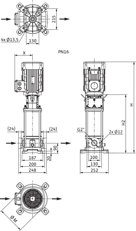 Насос Wilo HELIX V 1603-1/16/E/S/400-50