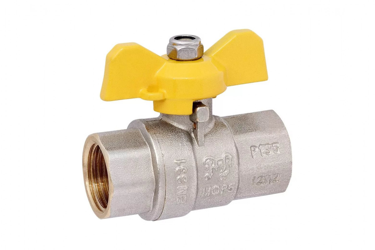 Кран шаровой Vieir 1" F/F (бабочка)