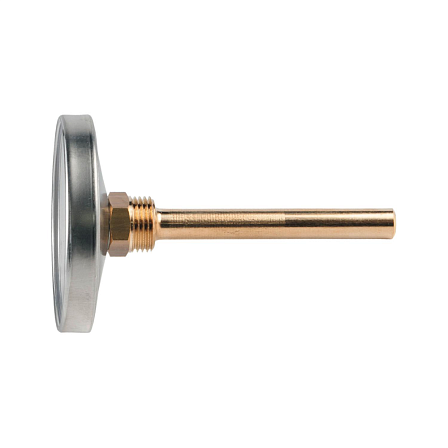 Термометр биметаллический A50.10 160С Дк63 L=100 G1/2" осевой Wika
