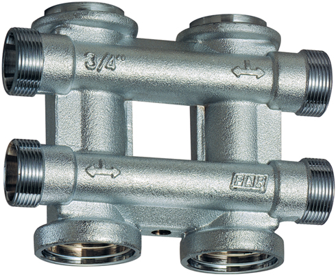 Параллельный коллектор FAR 1" 3/4"2+2