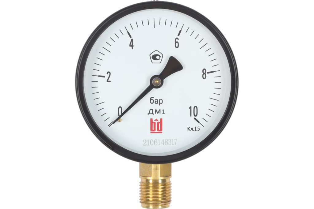 Манометр BD ДМ 1 Т2 100 Р (0-10) бар, кл.1,5 G1/2