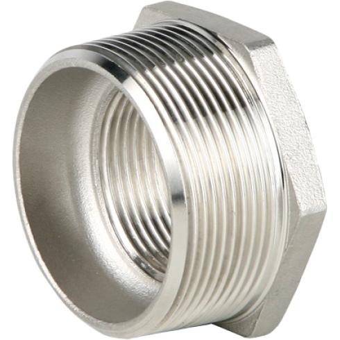 Футорка GENEBRE 0241 04 02, DN015 x DN008 (1/2” x 1/4")  PN20, корпус - AISI316 (CF8M)  НР-ВР