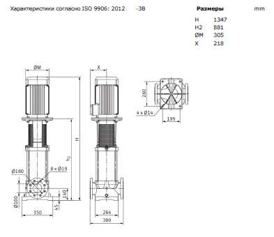 Насос Wilo MVI 9503/2-3/16/E/3-400-50-2
