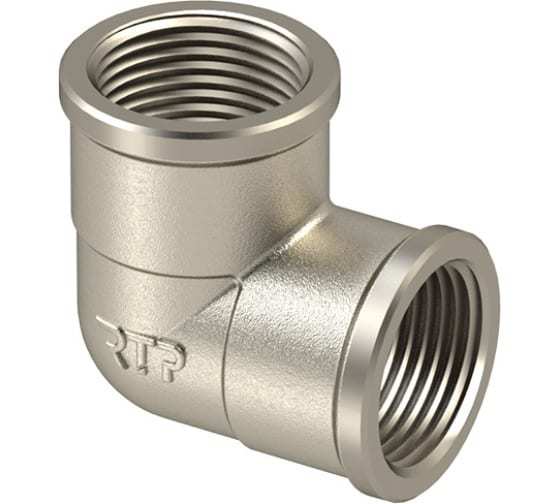 Угольник РОСТУРПЛАСТ D3/4"х90° BP/BP латунь никелированная