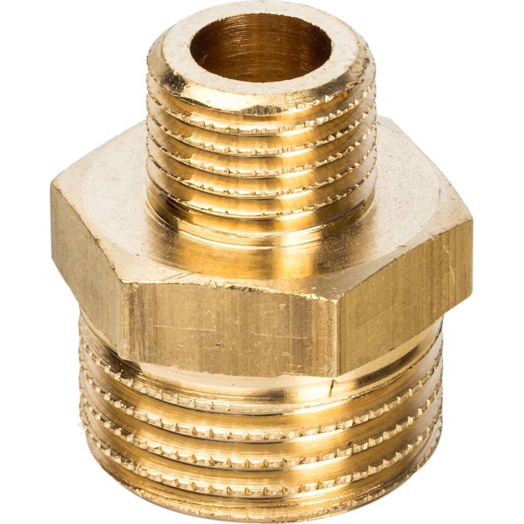 Ниппель Stout 3/4х3/8" редукционный НР/НР латунный