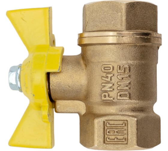 Кран шаровой Valfex для ГАЗА 1/2" ВР/ВР ручка-бабочка латунный 11Б27фтМ
