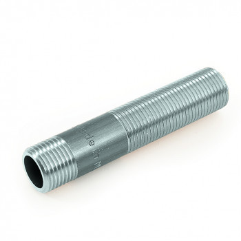 Сгон 1/2"-1/2", General Fittings 2600, резьба-резьба, нар., латунь никелированная, l=200