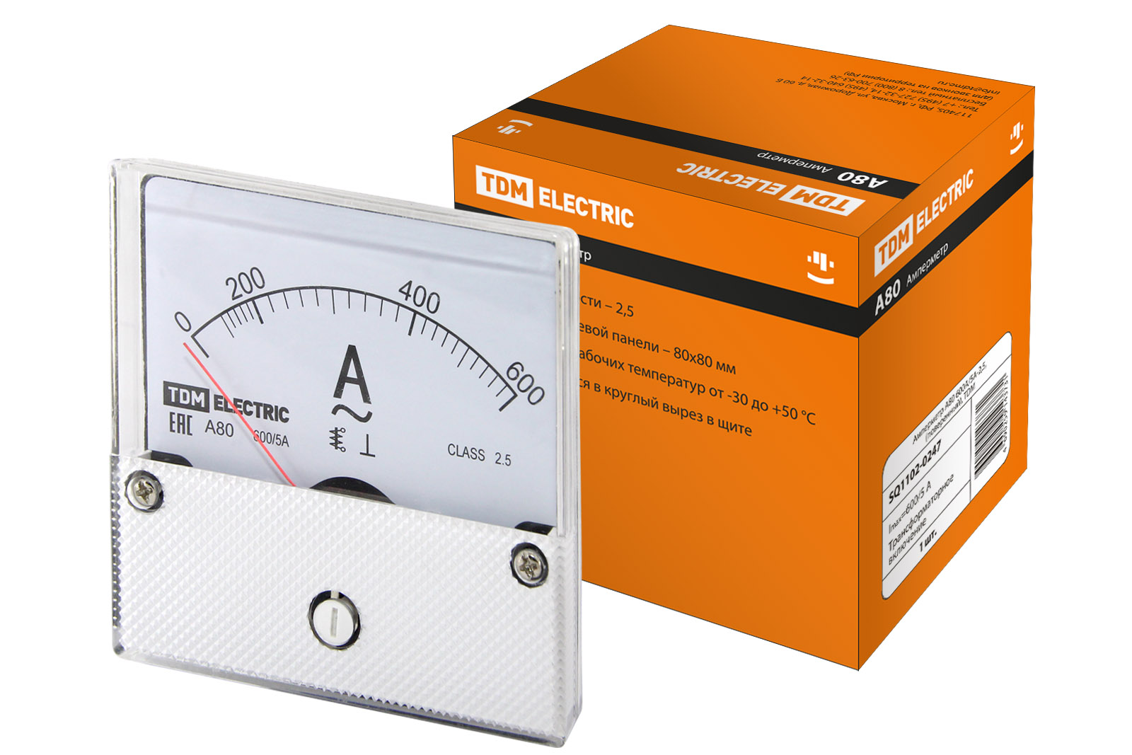 Амперметр TDM А80 600А/5А-2,5, (поверенный)