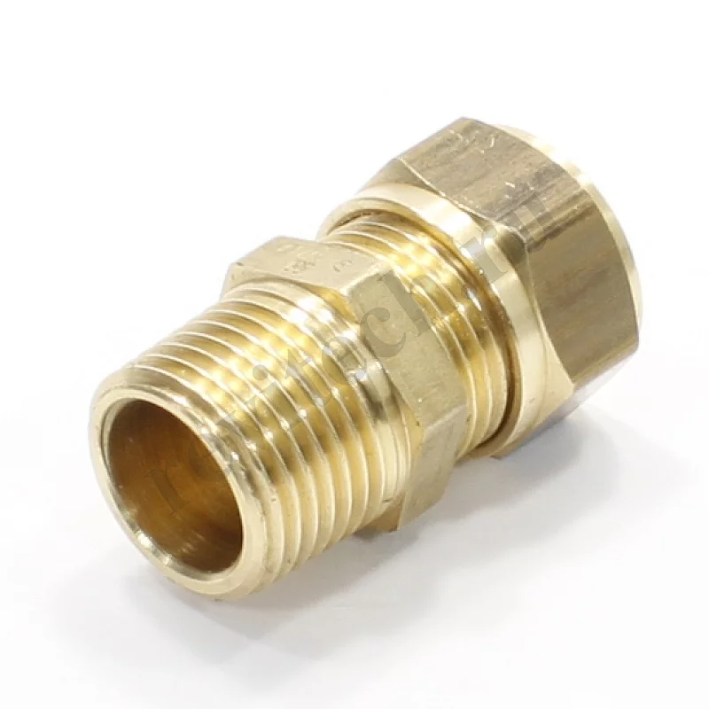 Переходник 15-1/2", General Fittings 1N00, обжим-резьба, вн., латунь