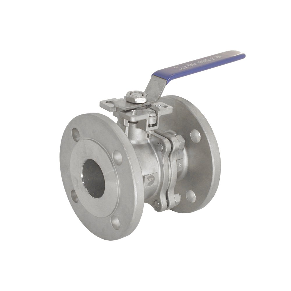Кран шаровой фланцевый двусоставной нержавеющий Newkey (2PC)  AISI304 DN65 (2_1/2")  (CF8)  PN16