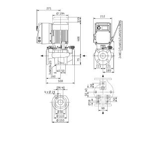 Насос Wilo IP-E 40/150-3/2