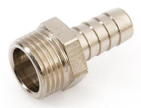 Переходник 12-1/2" General Fittings 2600, штуцер-резьба, нар., латунь никелированная