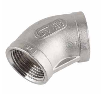 Угольник GENEBRE 0120 06, DN025 (1")  PN20, 45 град, корпус - AISI316 (CF8M)  ВР-ВР