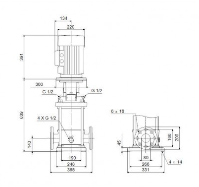 Насос Grundfos CR45-2-2 A-F-A-E-HQQE 3x400D 50 HZ