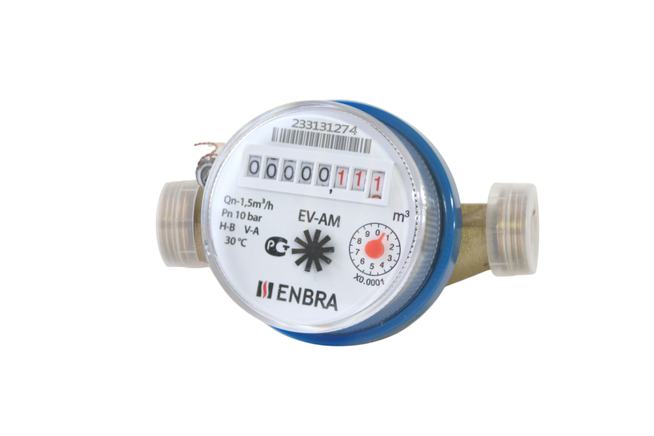 Счётчик учёта холодной воды ENBRA EV-AM L110 D15 B, без сгонов