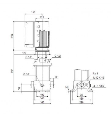 Насос Grundfos CRE3-5 A-A-A-E-HQQE 1x200-240 60HZ