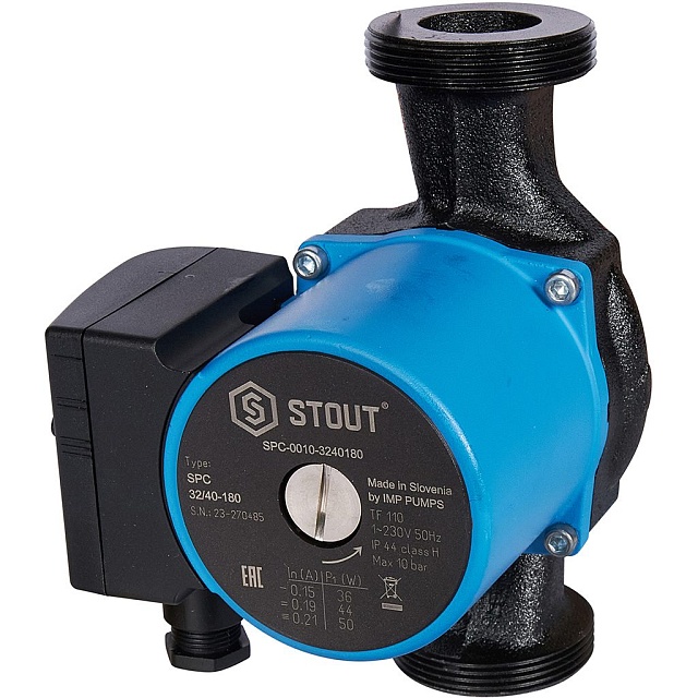 Насос циркуляционный STOUT spc-0010-3240180 32/40-180