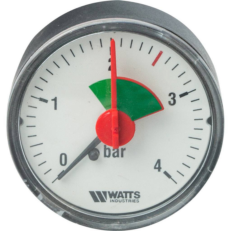Манометр аксиальный Watts F+R101, 50мм, 0-4 bar, 1/4"