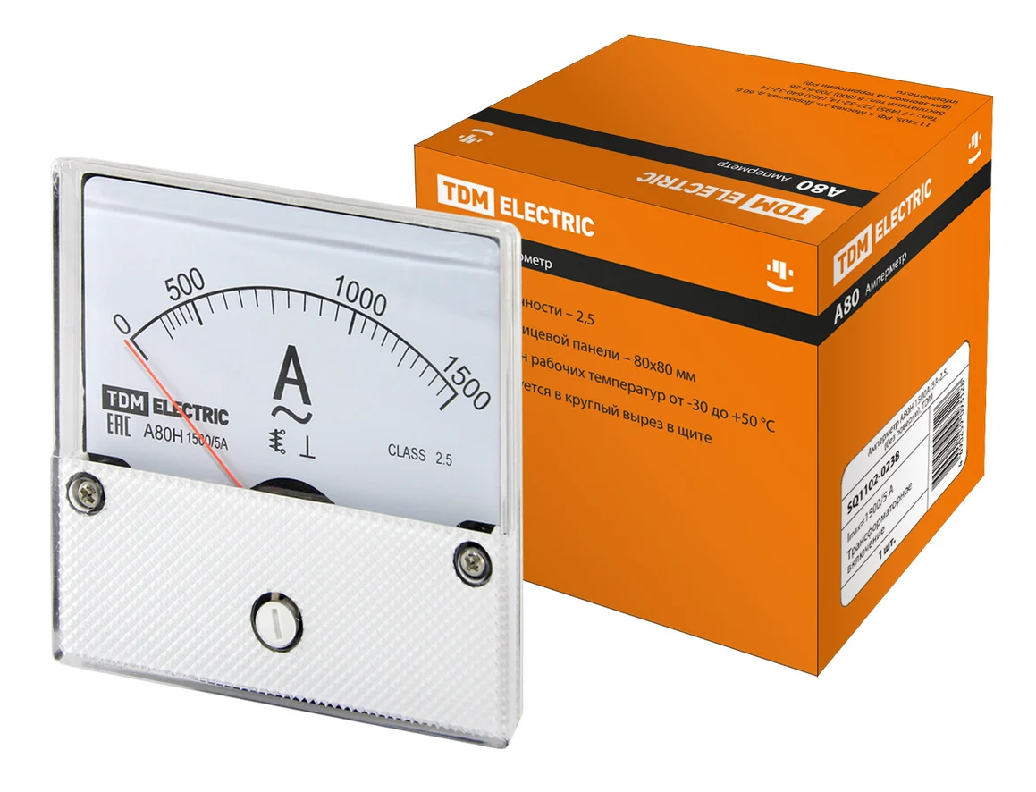 Амперметр TDM А80Н 1500А/5А-2,5, (без поверки)