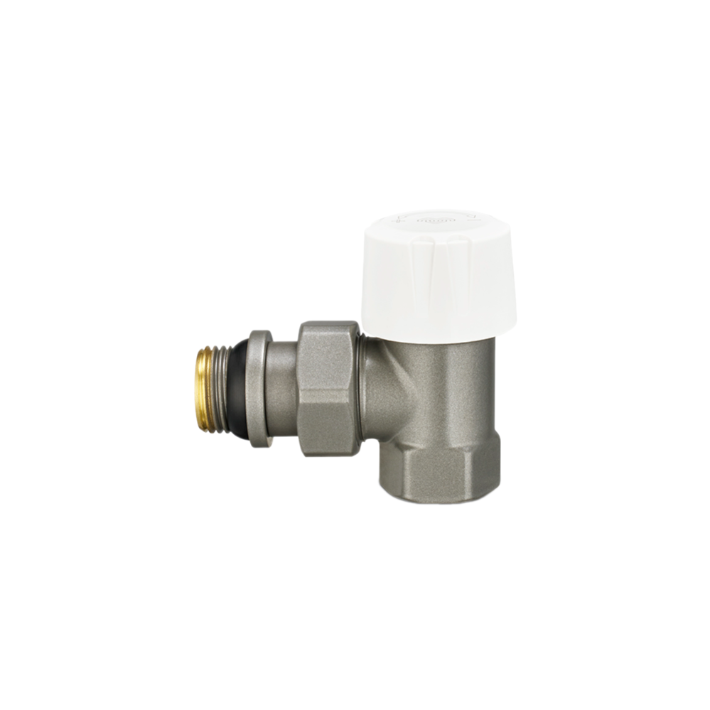 Клапан терморегулятора радиаторный Varmega, 1/2", угловой, серый