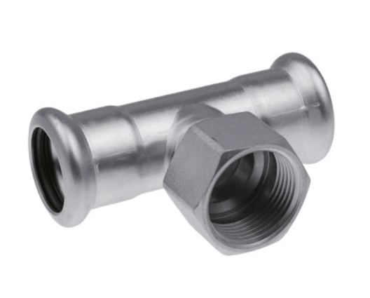 Тройник с внутренней резьбой press KAN-Therm Inox -22xRp1/2x22 R2718 (старый арт. 6191625)