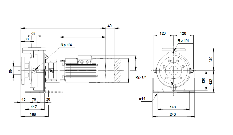 Насос Grundfos DNM 32-125/142 A-F-A-BUBE 0,25kW 3x230/400V 50Hz