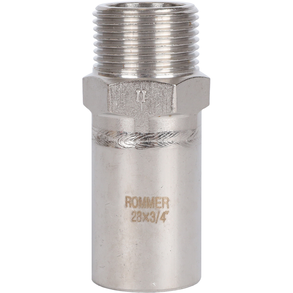 Вставка переходная Rommer НПр-НР 28х3/4 из нержавеющей стали