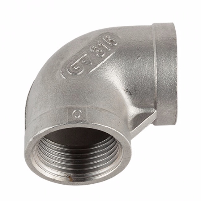 Угольник GENEBRE 0090 07, DN032 (1 1/4")  PN20, 90 град, корпус - AISI316 (CF8M)  ВР-ВР