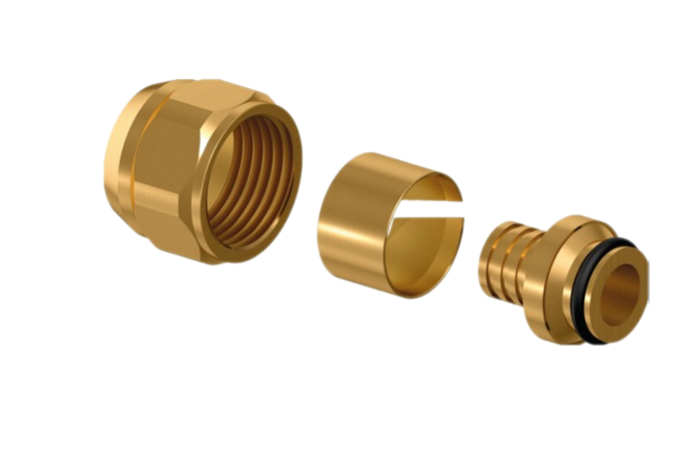 Адаптер обжимной usystems 16x2,2-1/2' ВР, для труб PE-Xa, латунь, Flex-X