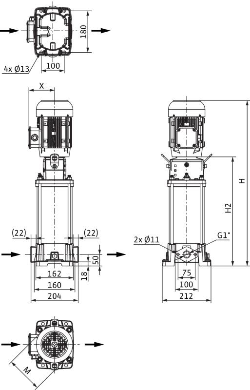 Насос Wilo HELIX FIRST V 410-5/16/E/S/400-50