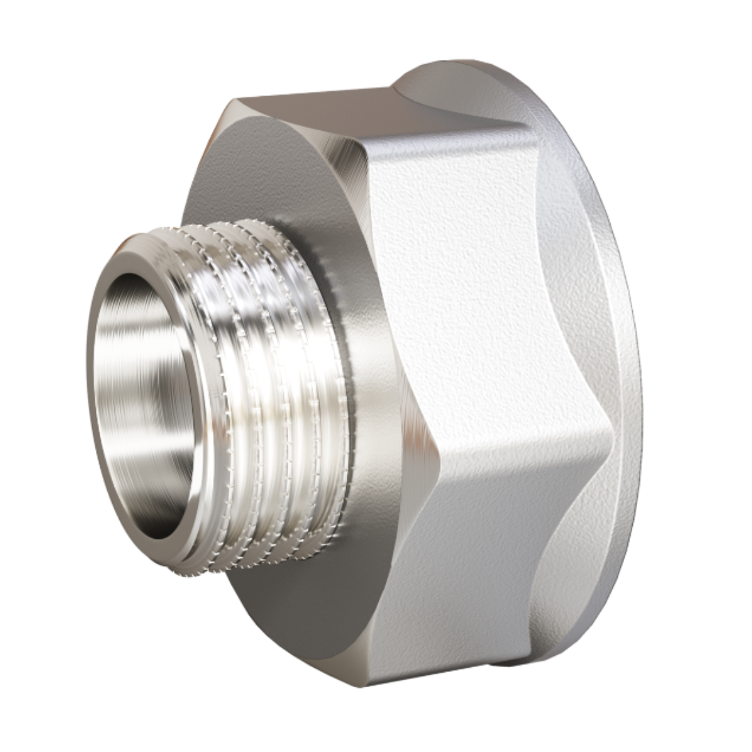 Переход LD Pride DN 50х40 (2"ВР х 1 1/2"НР) латунь никель