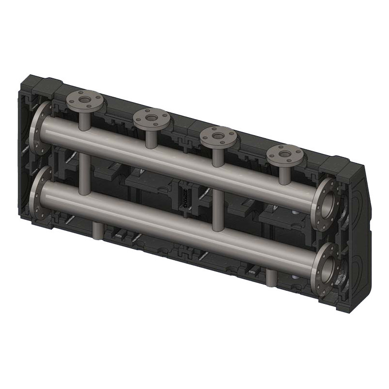 Гребёнка Elsen DN100 2 контура в изоляции с фланцевыми отводами DN50 PN10