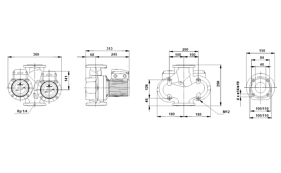 Насос Grundfos UPSD40-120 F 1x230-240V PN6/10