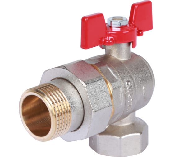 Шаровой кран ROMMER угловой с американкой 1" ВН/НР RBV-0006-0610225 RG008UB5BOHQSP