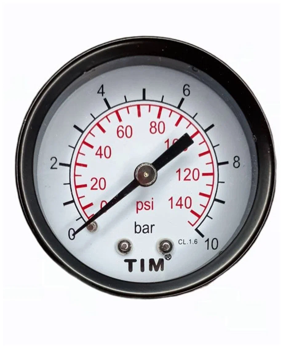 Манометр аксиального подключения TIM 1/4" - 10 бар