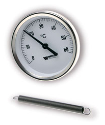 Термометр WATTS биметаллический накладной TAB 63 мм 120 С обхват 1"-2" 0-120C